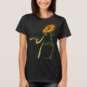 Katze Sonnenblumen Geschenke für Katzen Liebhaber, T-Shirt