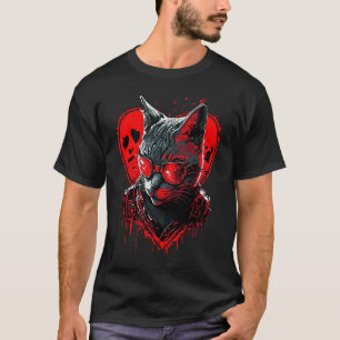 Katze Sonnenbrille Herz Niedlich Kitten Kitty Cat T-Shirt