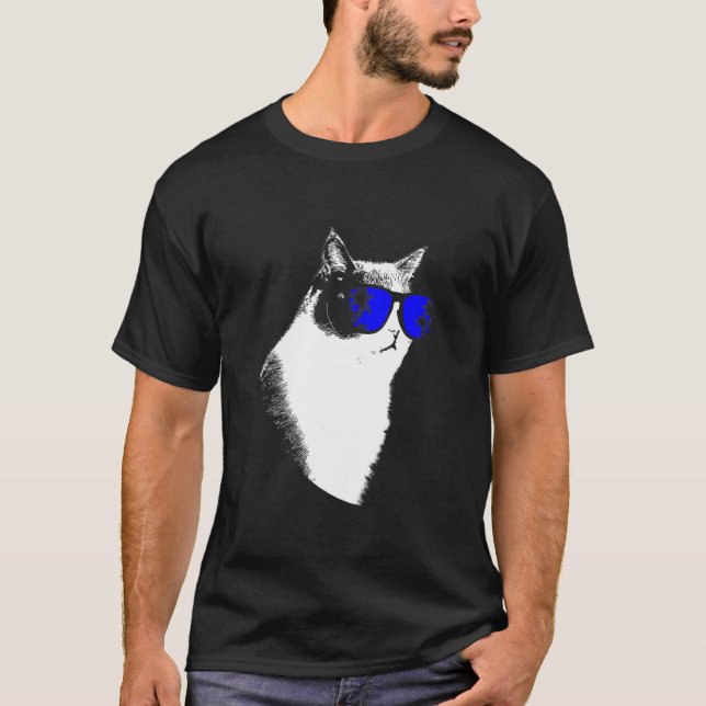 Katze Sonnenbrille Kätzchen Liebe Katze 1 T-Shirt (Vorderseite)