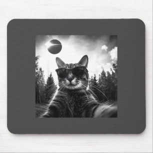 Katze Sonnenfinsternis 2024 Lustige Totalität Meme Mousepad
