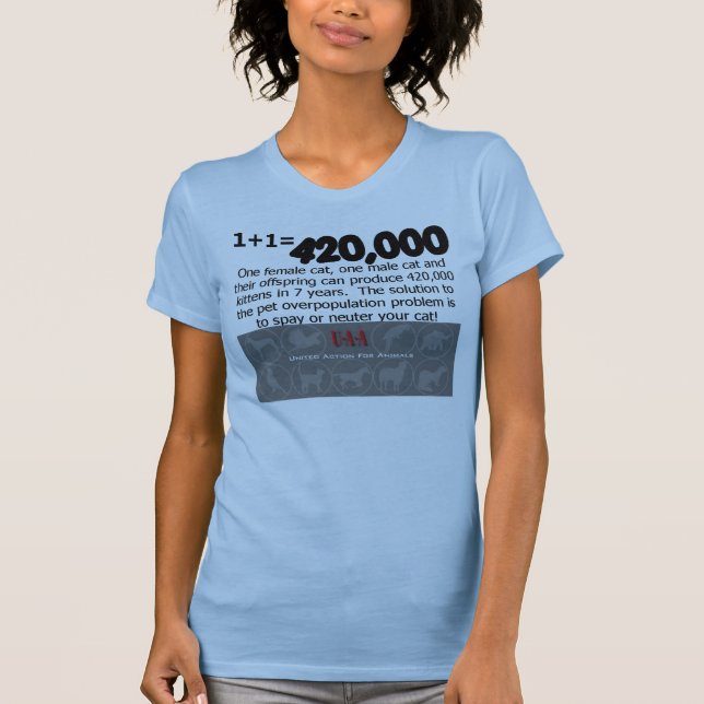 Katze spay sächlichen T - Shirt (Vorderseite)