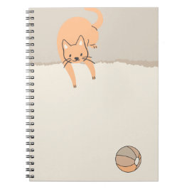 Katze spielen notizblock