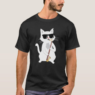 Katze spielt Bassklarinette T-Shirt