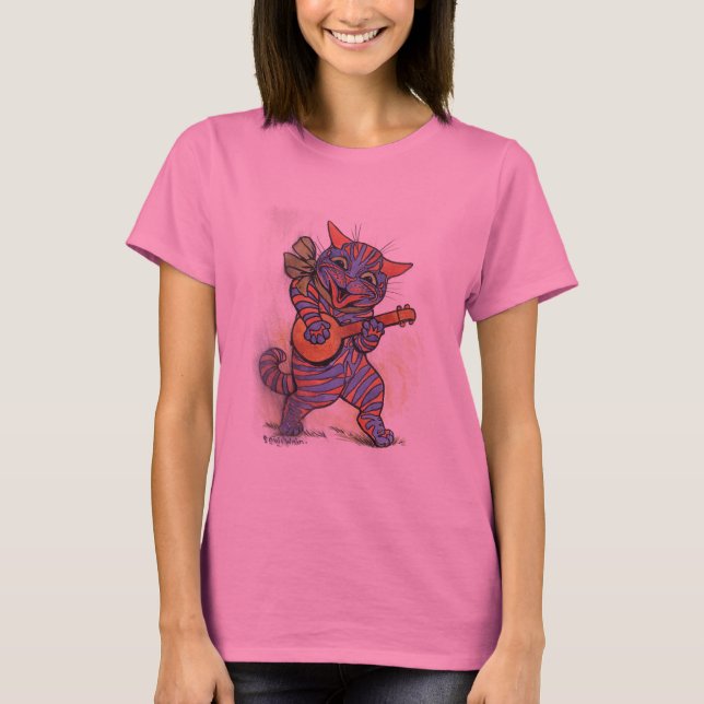 Katze spielt das Banjo T-Shirt (Vorderseite)