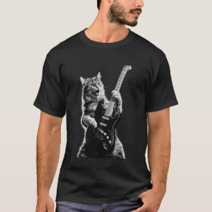 Katze spielt Gitarre Rockstar Rock and Roll Fest, T-Shirt