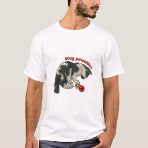 Katze spielt mit MURMELN, Bleib Pfotig, Wortspiel T-Shirt
