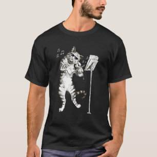 Katze spielt Violin T-Shirt Violinist Geschenk Tee