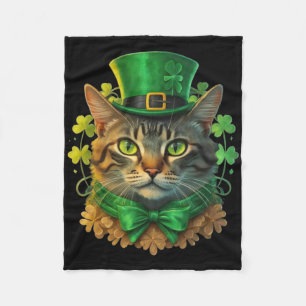 Katze St Patricks Patrick's Day Für Männer Frauen  Fleecedecke