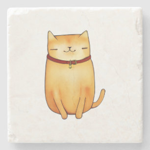 Katze Steinuntersetzer
