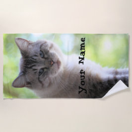 Katze Strandtuch