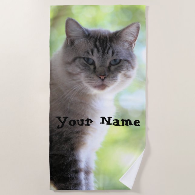 Katze Strandtuch (Vorderseite)