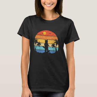 Katze Sufing Retro Kätzchen Kitty Surfen Strand Li T-Shirt