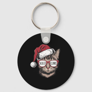 Katze Sungles Skibidi Rizzmas Weihnachten Rizz San Schlüsselanhänger