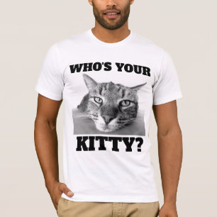 KATZE T - SHIRT, WER IST DEINE KÜCHE? FUNNY CAT-T- T-Shirt