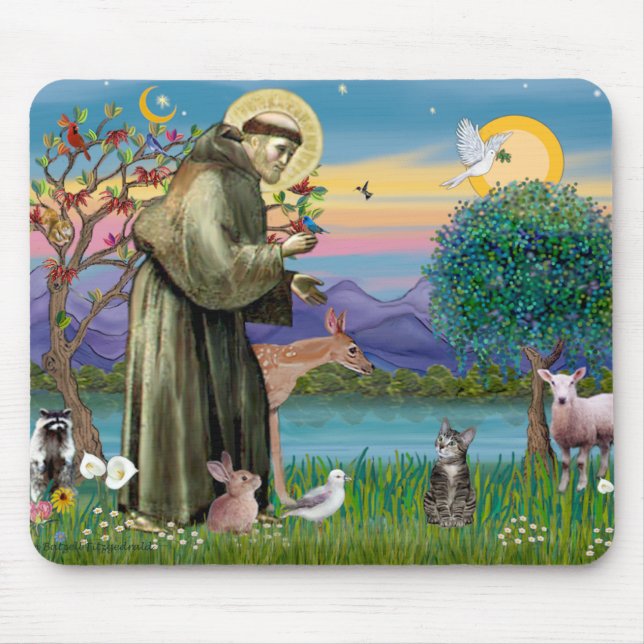 Katze (Tabby 2) - Saint Francis Mousepad (Vorne)
