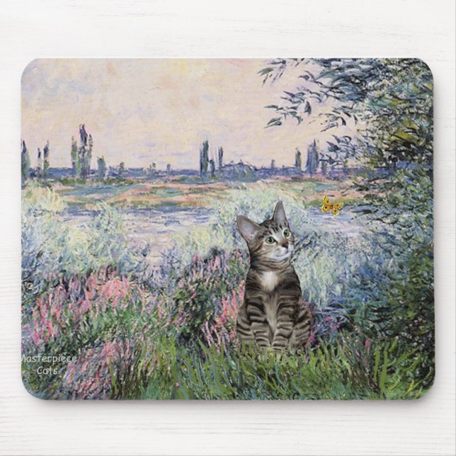 Katze (Tabelle 2) - An der Seine Mousepad (Vorne)