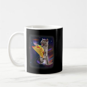 Katze Taco im Weltraum Funny T - Shirt für Katze u Kaffeetasse
