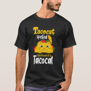 Katze Tacocat Rückwärts Geschrieben Ist Tacocat Ta T-Shirt