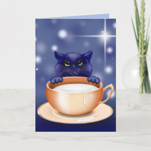 Katze teilende Grußkarte Karte