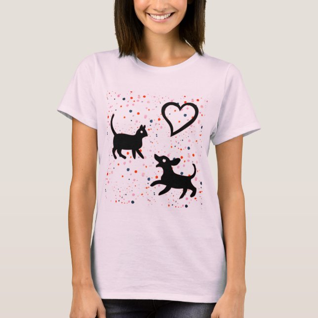 Katze, Tier, Hund T-Shirt (Vorderseite)