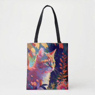 Katze Tier Portrait Malerei Art: Tasche