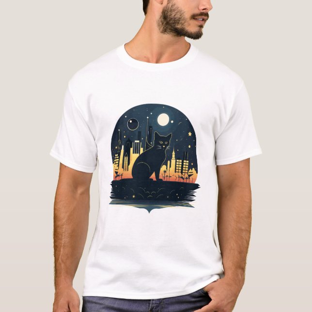 Katze Tier Schönheit Natur Stadt Entdeckung T-Shirt (Vorderseite)