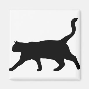 Katze Tier Silhouette Hauskatze Kitten Magnet