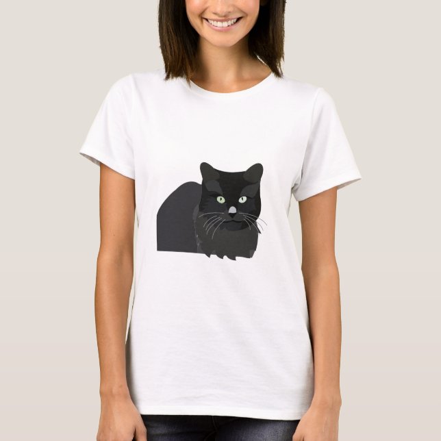 Katze Tier T-Shirt (Vorderseite)