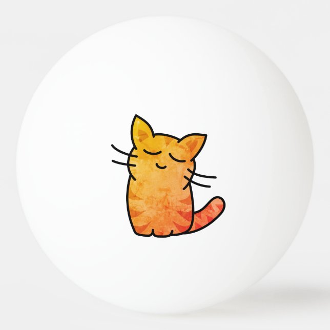 Katze Tischtennisball (Vorderseite)