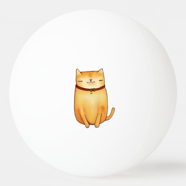 Katze Tischtennisball (Vorderseite)