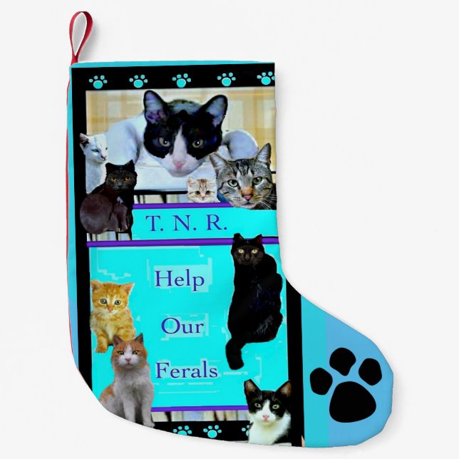 Katze - TNR - Art    - Personalisieren Kleiner Weihnachtsstrumpf (Vorderseite)