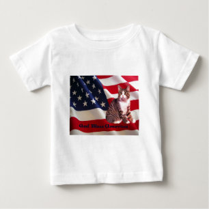 Katze Todler T - Shirt-Gott segnen Amerika Baby T-shirt