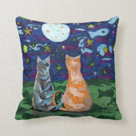 Katze träumt umschaltbare Kunst Kissen