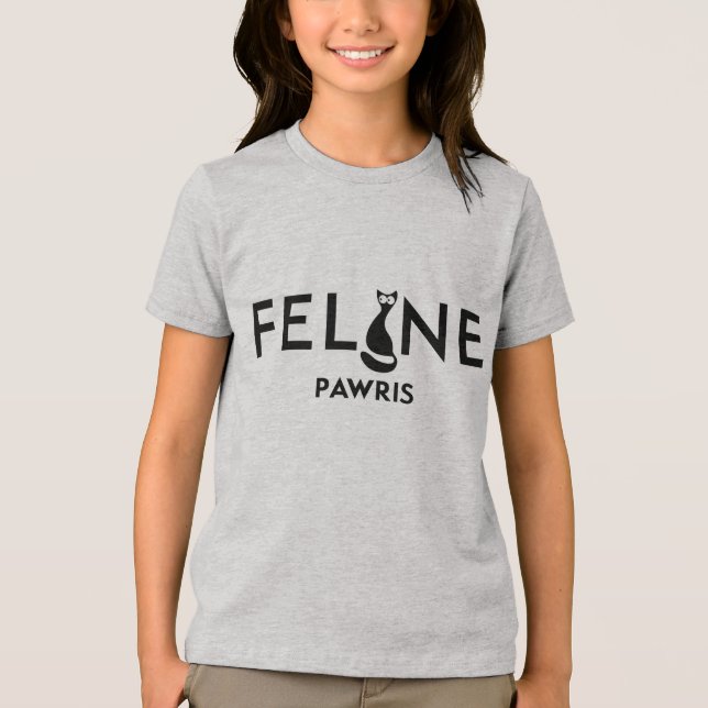 Katze Tri-Blend Shirt (Vorderseite)