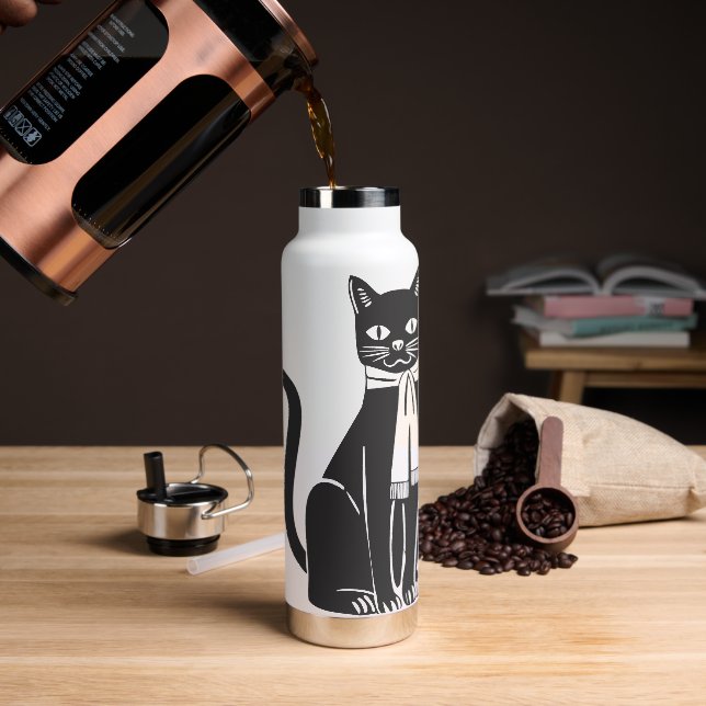 Katze Trinkflasche (Kaffee)