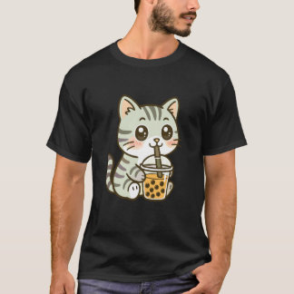 Katze trinkt Boba-Tee - Katzenliebhaber Kitten Bes T-Shirt