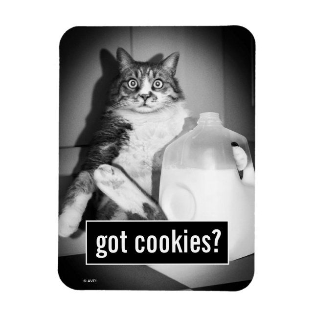 Katze trinkt Milch von Jug Magnet (Vertikal)