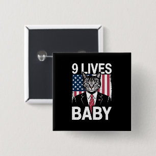 Katze Trump 9 Leben Baby Lustige Trump Katze Button
