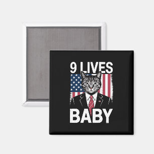 Katze Trump 9 Leben Baby Lustige Trump Katze Magnet