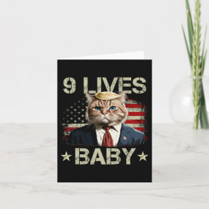 Katze Trump 9 Leben Baby Trump 2024 Sieg Sieg Sieg Karte