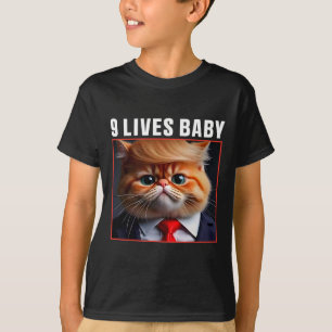 Katze Trump 9 Leben Durch Lustige Abstimmung Für T T-Shirt
