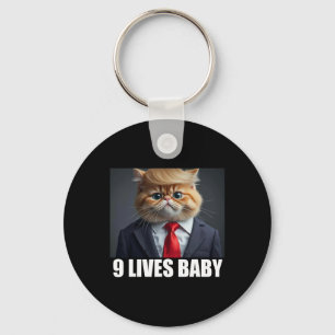 Katze Trump 9 Lives Baby Funny Cat Lover Geschenke Schlüsselanhänger