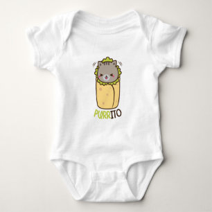Katze u. Burrito Purritp Baby Strampler