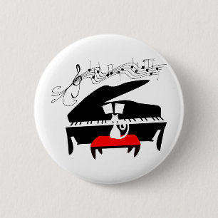 Katze u. Klavier Button