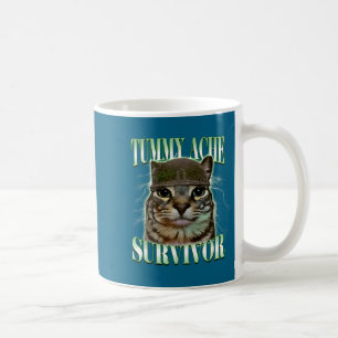 Katze Überlebende Bauchschmerzen Meme Lustiger Hum Kaffeetasse