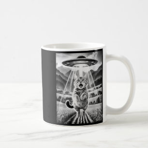 Katze Ufo Alien Entführung Lustige Grafik T-Shirts Kaffeetasse
