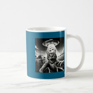 Katze Ufo Aliens Sarkastischer Humor Grafik Kunst Kaffeetasse