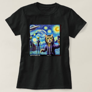 Katze UFO Selfie: Geschenk vom Kitten #06 T-Shirt