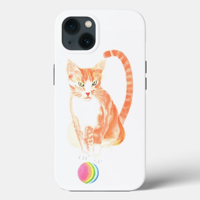 Katze und Ball Case-Mate iPhone Hülle (Rückseite)