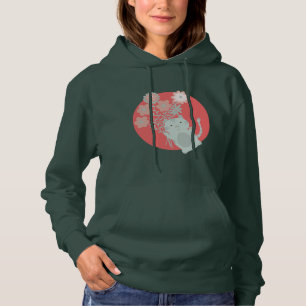 Katze und Blume Hoodie